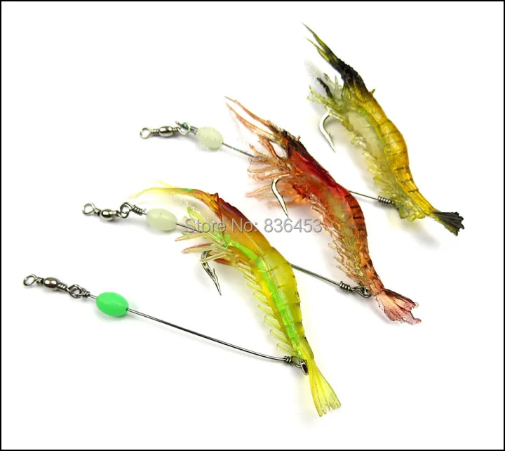 5 шт. мягкая пластиковая наживка светящаяся Силиконовые Моделирование креветки