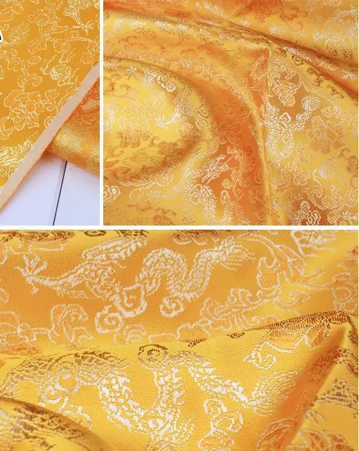 Китайский ветер! Вышитая парчовая ткань очень красивая с узором для шитья ширина