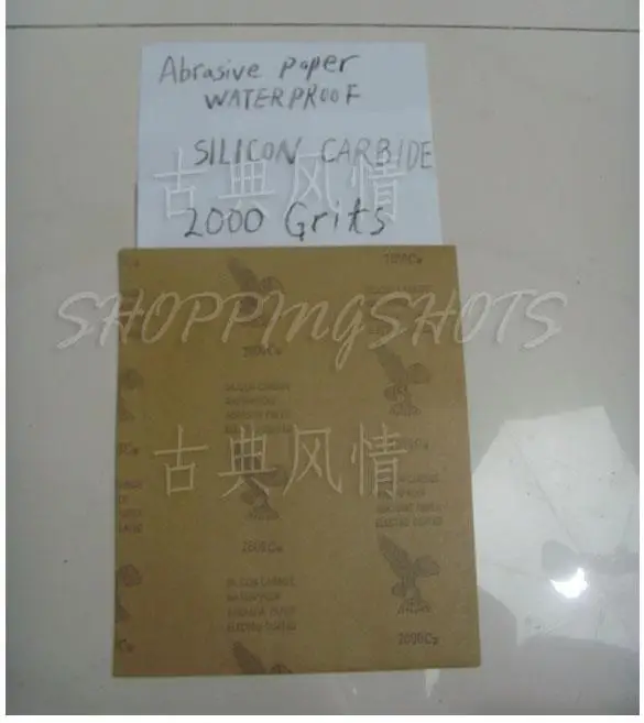 5) SANDPAPER 2000 grit electro coated silicon carbide sand paper Wet/Dry 9&quotX11&quot | Инструменты