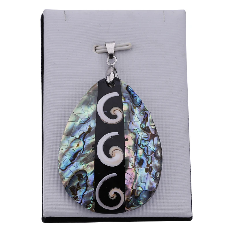 1 шт. натуральный Абалон раковина вода в форме капель кулон ожерелье ювелирные