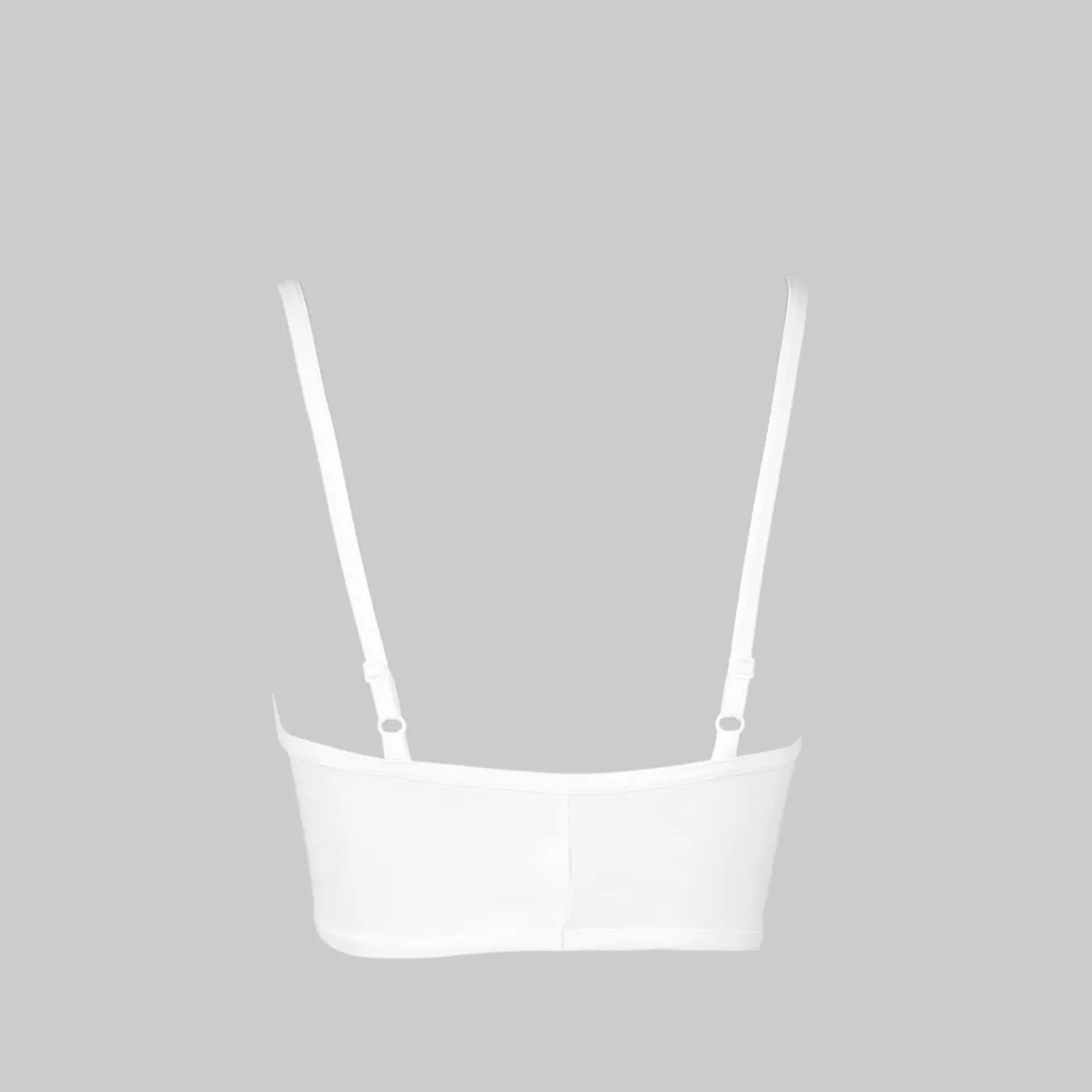 Женский кружевной ажурный топ однотонный эластичный летний короткий бюстье без