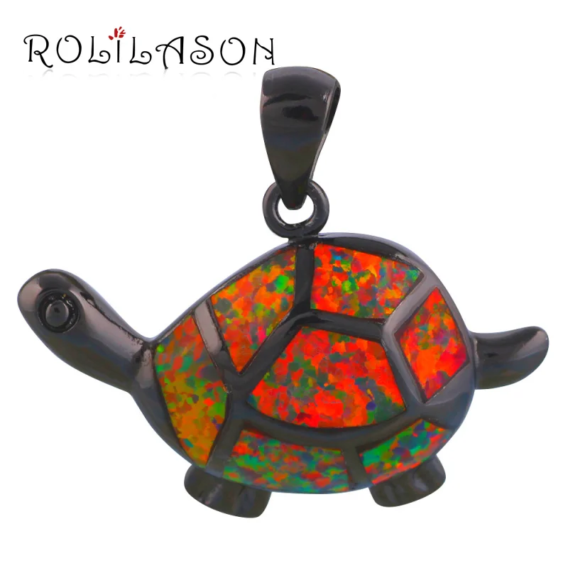 6 59 г дизайн черепахи редкий оранжевый огненный опал серебро штампованное