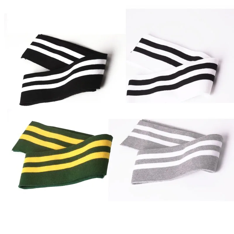 2Pcs 2.56*30.71inch Cotton Stripe Knit Rib Trimming Fabric For Jacket Waistbands Cuffs Collar Hem |