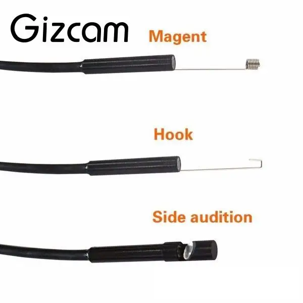 Gizcam mini 7 мм 1 м эндоскоп IP67 Водонепроницаемый бороскоп инспекции труб