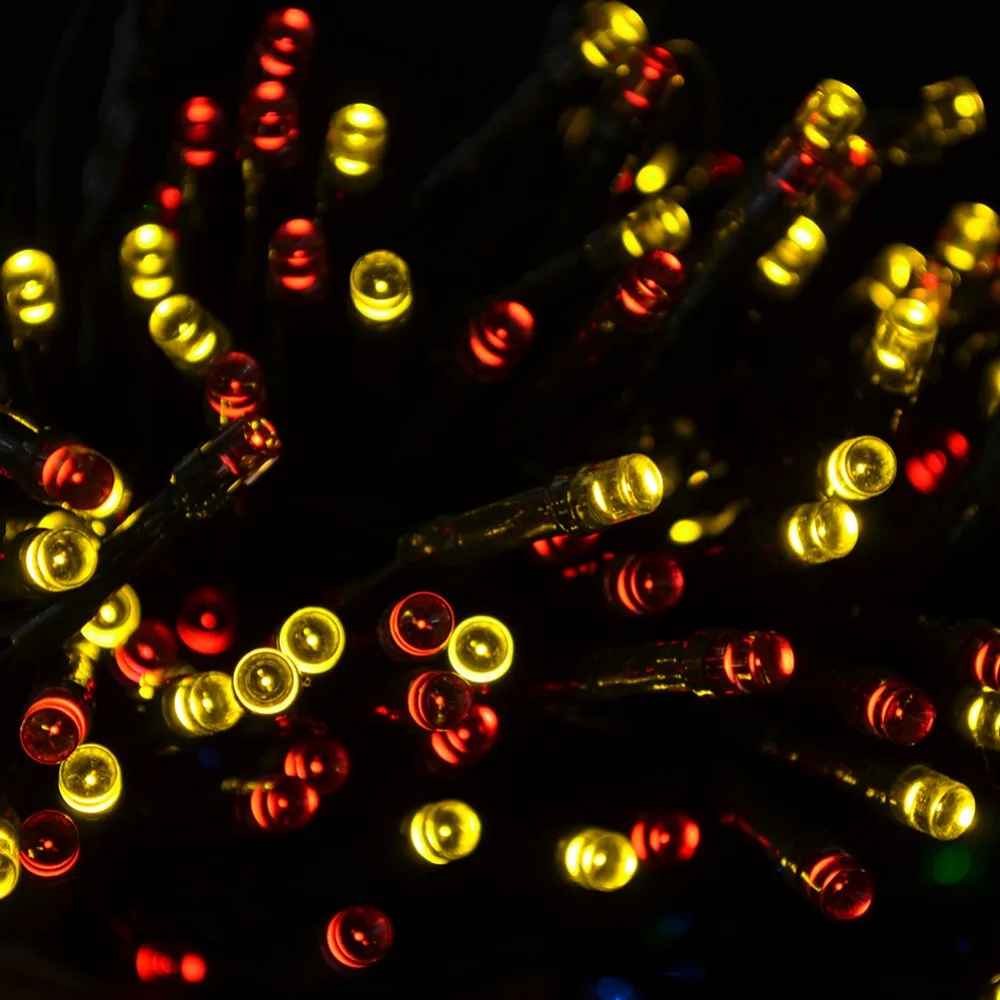 Солнечная светодиодная гирлянда 100 светодиодных солнечных ламп наружная