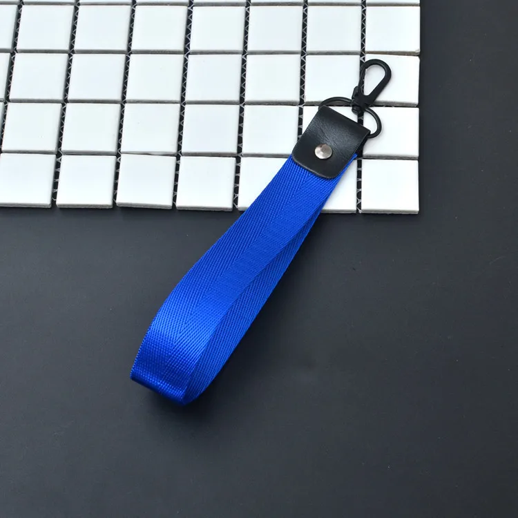 blue EUBFree 100 шт 10 цветов Брелок с лентой женский чехол для телефона кошелек брелок-шнур на шею porte clef сумка брелок llaveros mujer - Цвет: blue