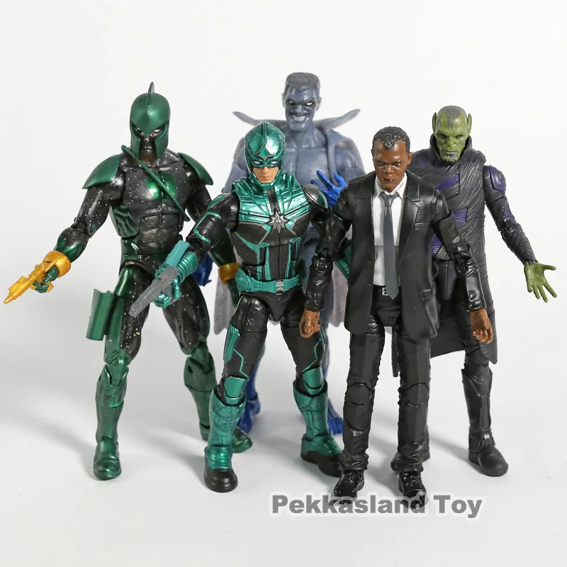 Marvel Подлинная капитан Skrulls Ник Фьюри Starforce ПВХ Действие фигурная Смола Коллекция Модель игрушки подарки 5 шт./компл