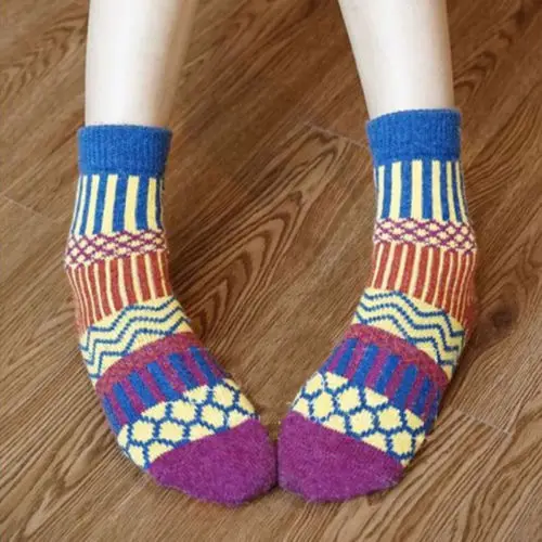 

New 5Pairs Womens Wool Brand Cashmere Plush Thick Sock Soft Winter Warm Casual Sports Winter Socks Lot