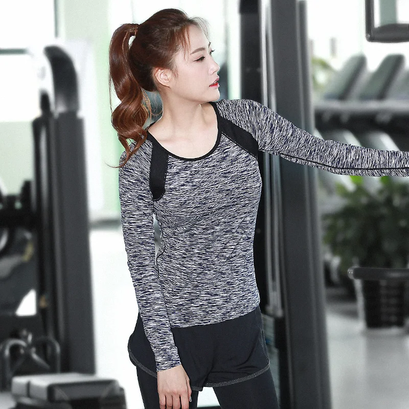 Женские рубашки для йоги тренажерного зала фитнеса на молнии ажурная клетчатая