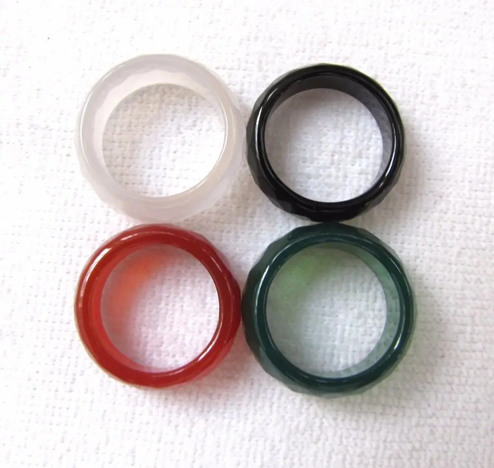 Натуральный зеленый белый красный черный оникс нефрит ручной резной браслет