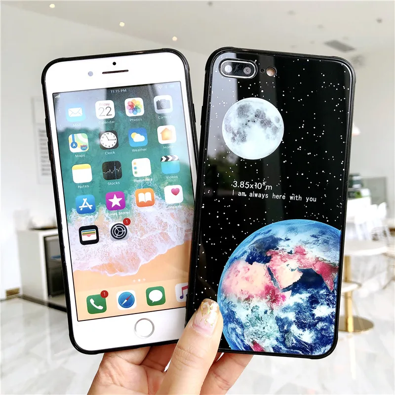 Ourpho модный светящийся чехол для телефона из закаленного стекла iphone XS MAX XR 6 6s 8 7 plus X
