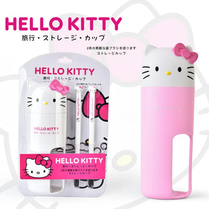 Портативная щетка для волос HelloKitty набор из мягкой зубной щетки путешествий с