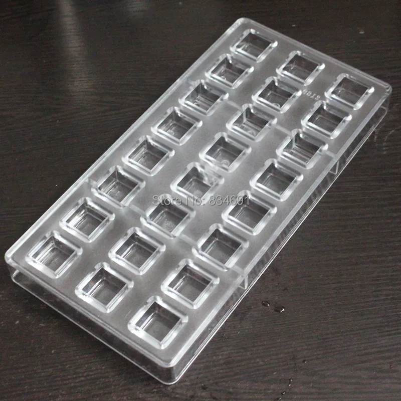 24 полостей квадратная шоколадная форма из поликарбоната конфеты лоток Желе