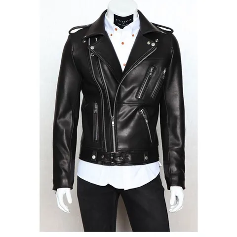 Мужская кожаная куртка, новый стиль осень-зима 2022, Мужская мотоциклетная кожаная одежда, дизайн с несколькими молниями и лацканами