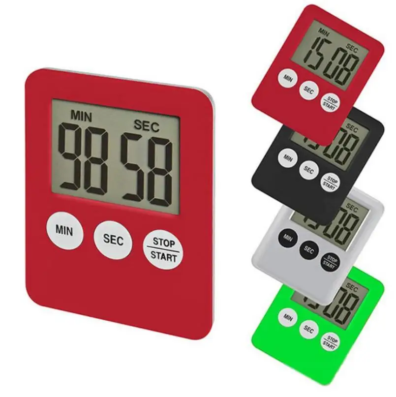 

Simple Life Digital Square LCD Display Home Kitchen Timer Electronic Kitchen Cooking Timer Stopwatch LX6160
