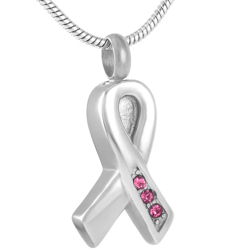 

IJD8656 Women Accessories Wholesale or Retail,The Ribbon Cremation Urn Pendant Stainless Steel Keepsake Ashes Necklace Female