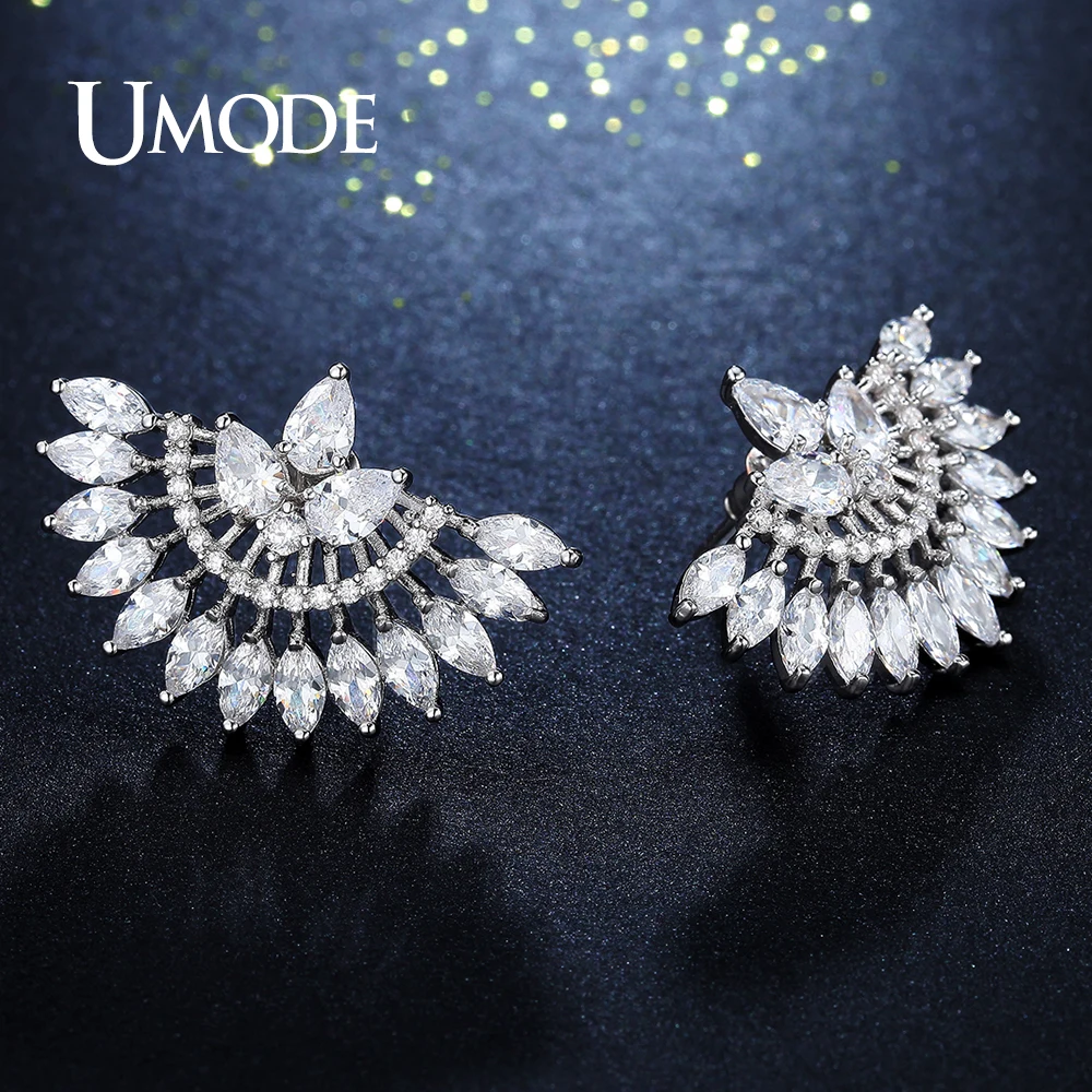 Женские серьги гвоздики с крупным цветком и кристаллами|crystal stud earrings|fashion earringsstud