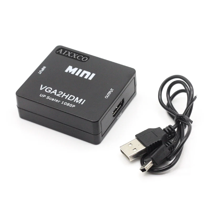 AIXXCO VGA2HDMI Mini VGA to HDMI Converter with 1080P Audio Adapter Connector for Notebook PC HDTV Projector | Электроника