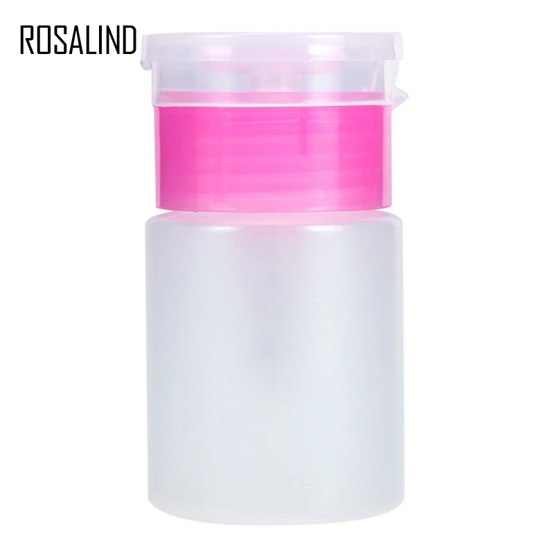 1 шт. пустая бутылка-насос для нейл-арта ROSALIND пластиковая лака ногтей прозрачная