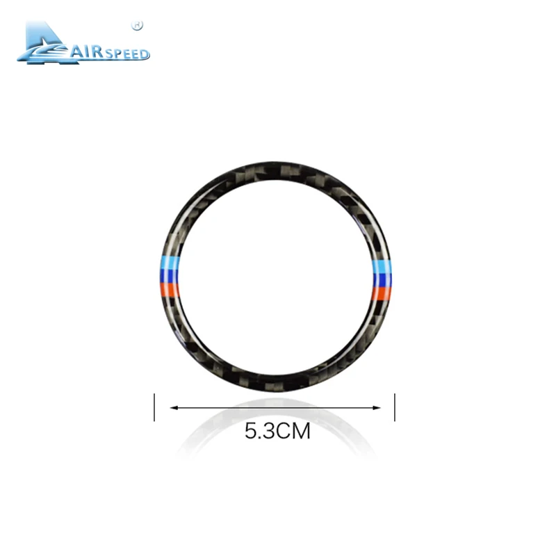 Airspeed for BMW E60 Accessories Sticker Stickers Carbon Fiber Interior Trim Car Ignition Keyhole Ring Cover | Автомобили и