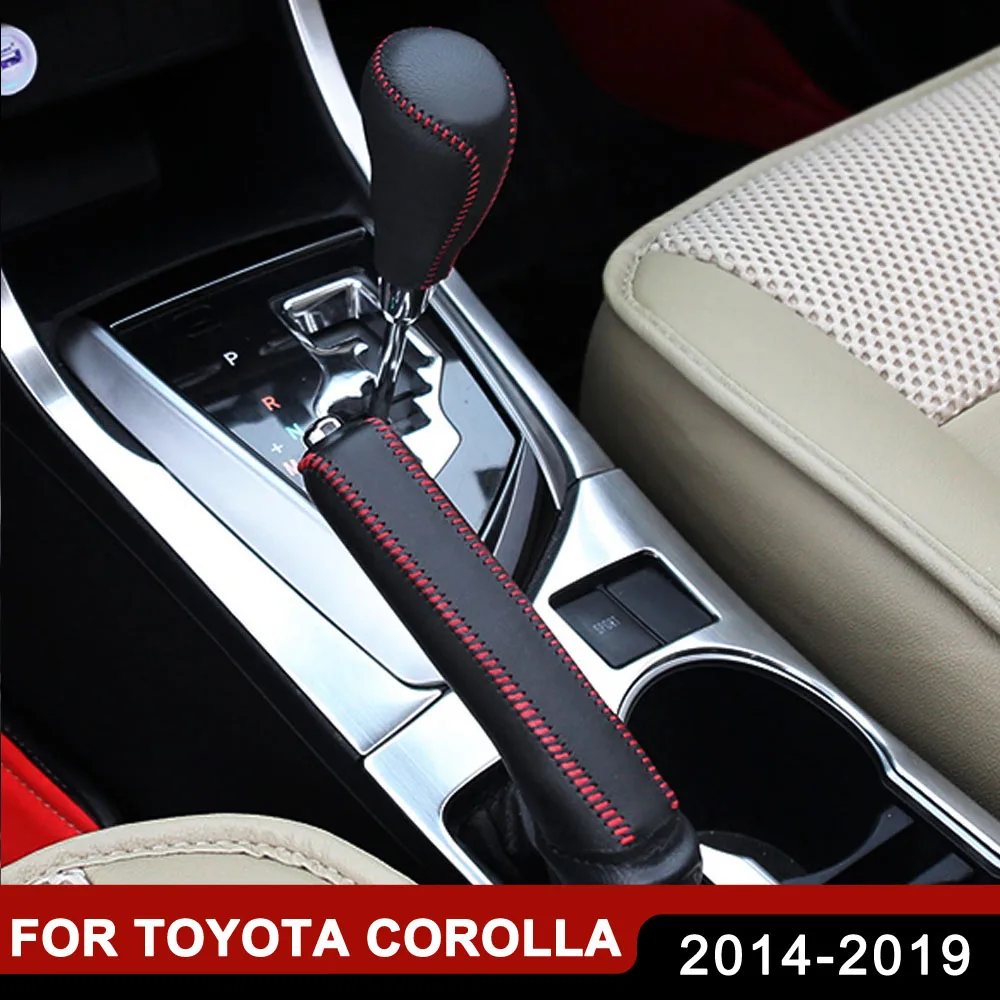 Аксессуары для салона Toyota Corolla RAV4 2014 2019 кожаный чехол ручного тормоза с рычагом
