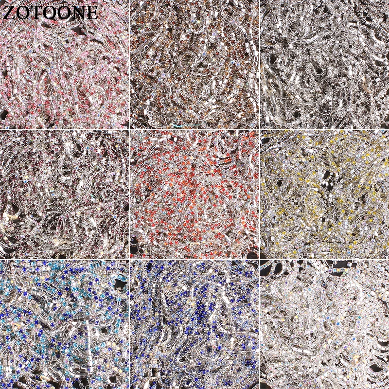 ZOTOONE Mix AB Стразы цепочкой аппликация из страз DIY SS10 1 ярд с отделкой кристаллов