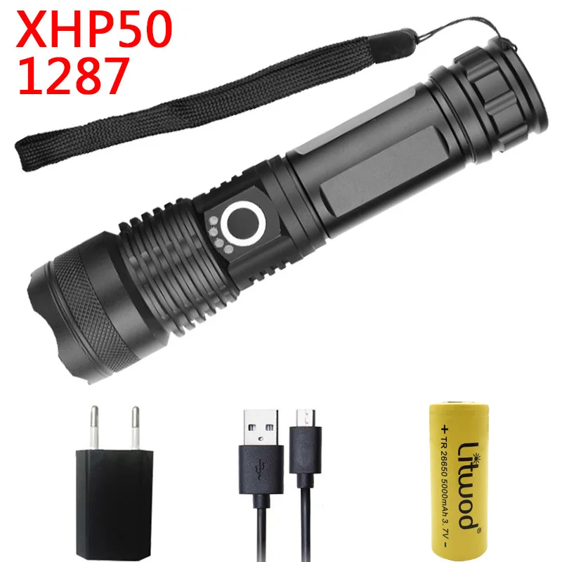Litwod Z20 1282& 1287 CREE XHP70.2& XHP50 мощный вспышка светильник фонарь светильник использовать 18650& 26650 батарея фонарь кемпинг приключения - Испускаемый цвет: Option C
