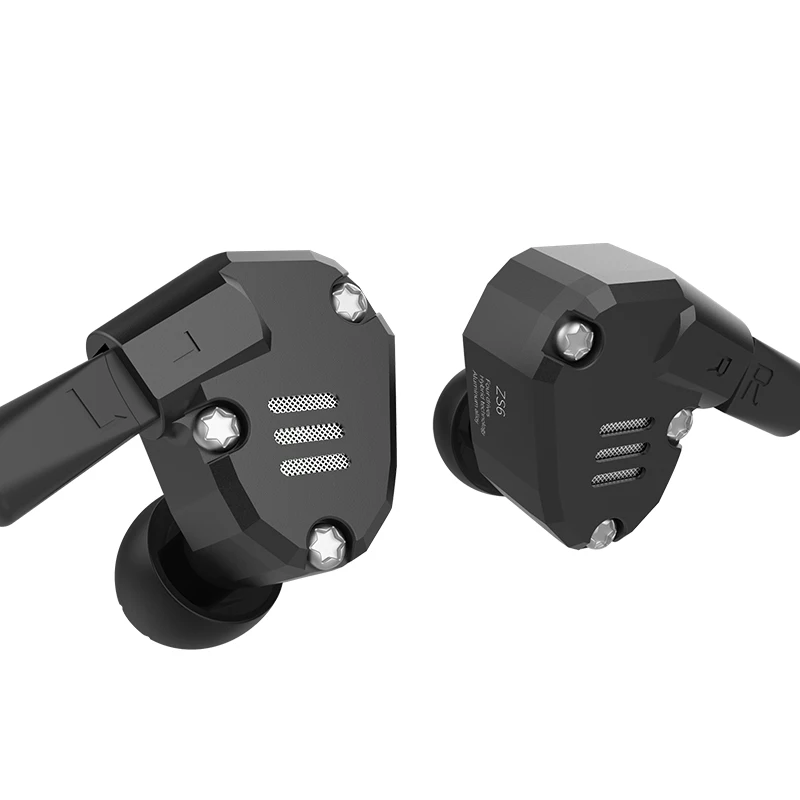 KZ ZS6 четырехъядерный драйвер высокая точность дополнительные басы съемный