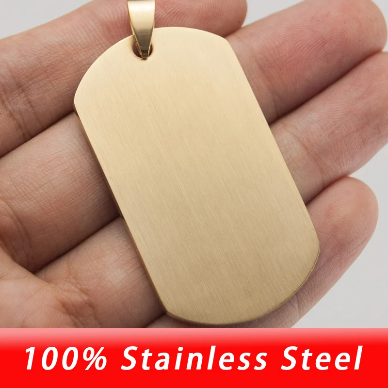 50pcs matte surface Pendant brush polish crafts men's Dog tag 1.1x1.9inch stainless steel Pendants for men wholesale tags | Украшения и