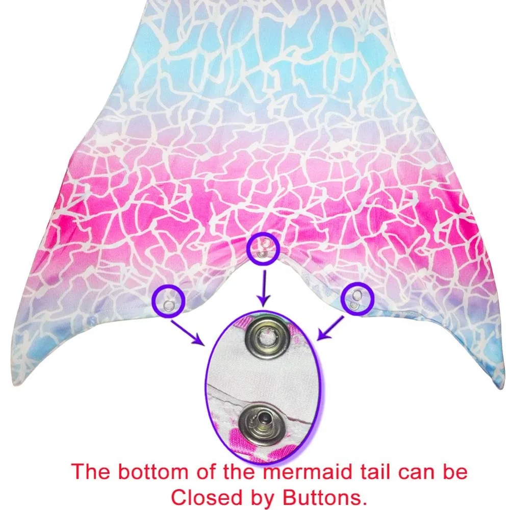 4 цвета 3 шт. новинка милый детский костюм принцессы для девочек хвост русалки