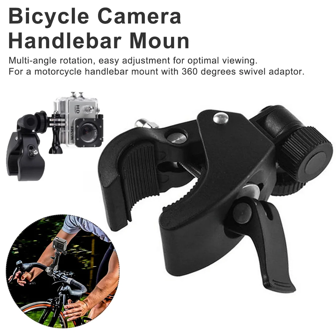1 шт мотоциклетная велосипедная ручка рейка крепление для Gopro экшн-камеры для Ram крепление на руль зажим