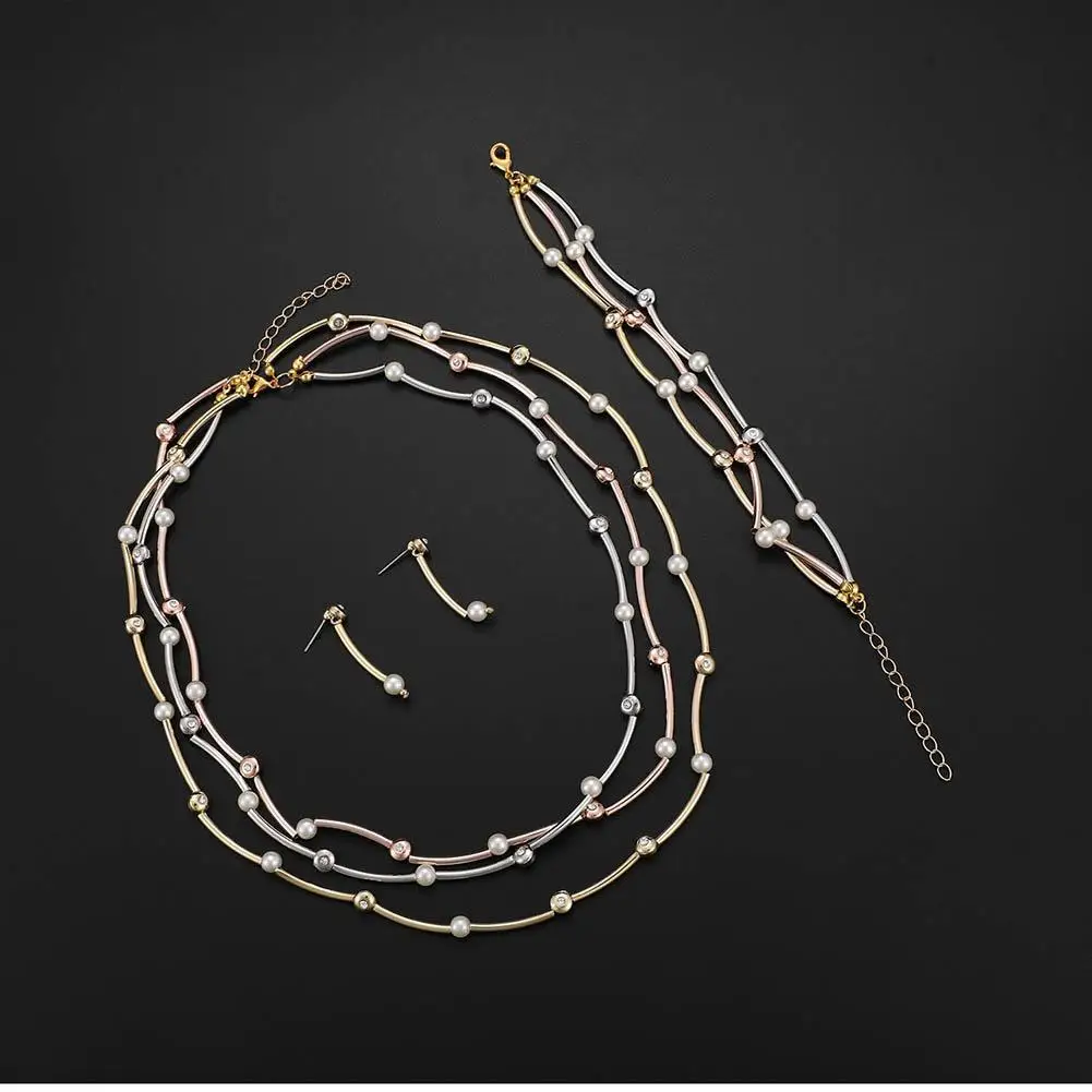 Высококачественный элегантный набор ювелирных изделий из латуни с