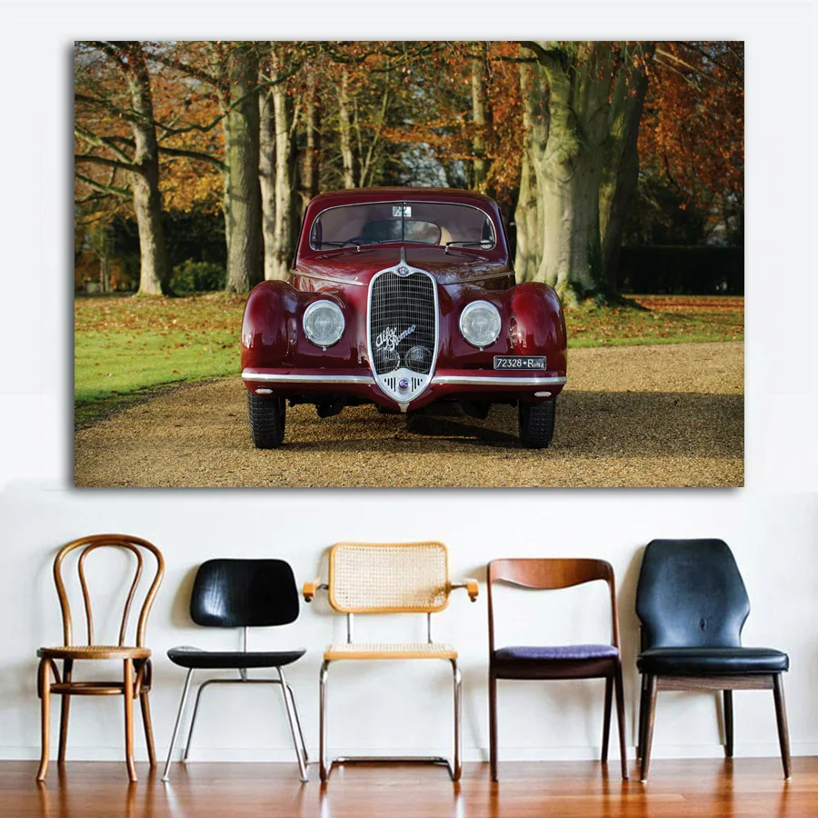 Wall Art Плакаты Alfa Romeo классический старый автомобиль Ретро Винтаж тачки садовые