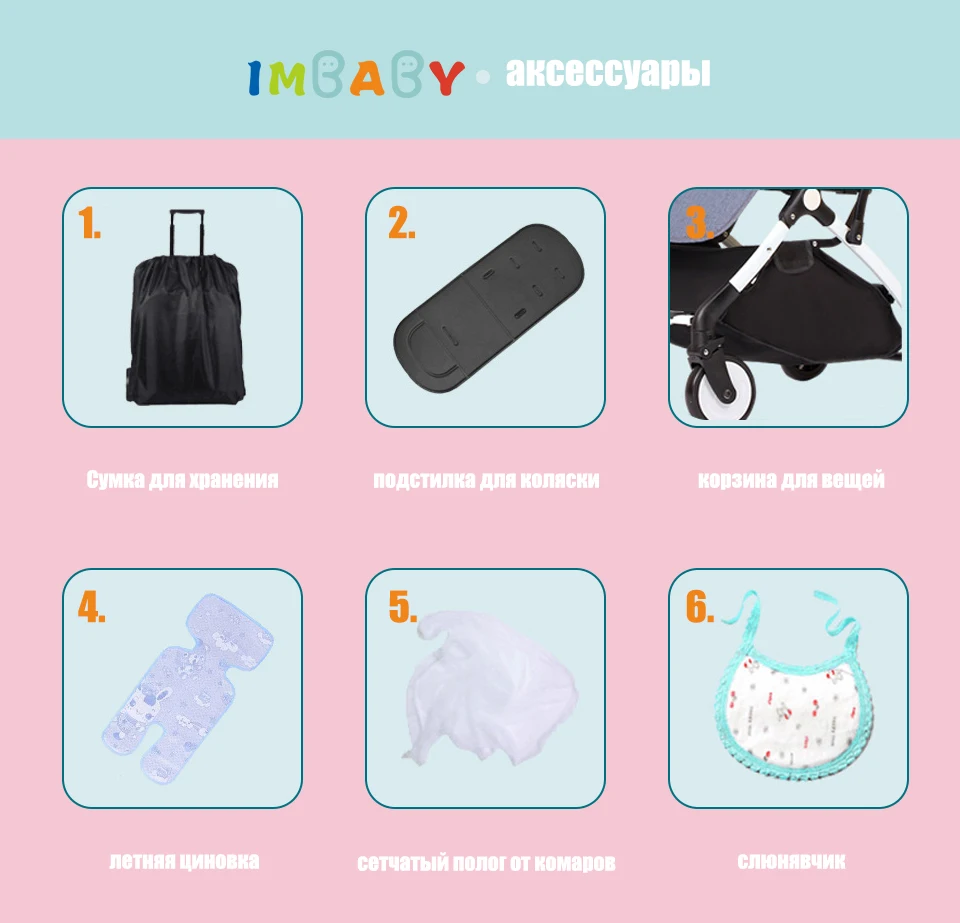 IMBABY складной легкая детская коляска для самолета путешествие ультра-легкий Детские коляски детская коляска для детей новорожденных детская коляска