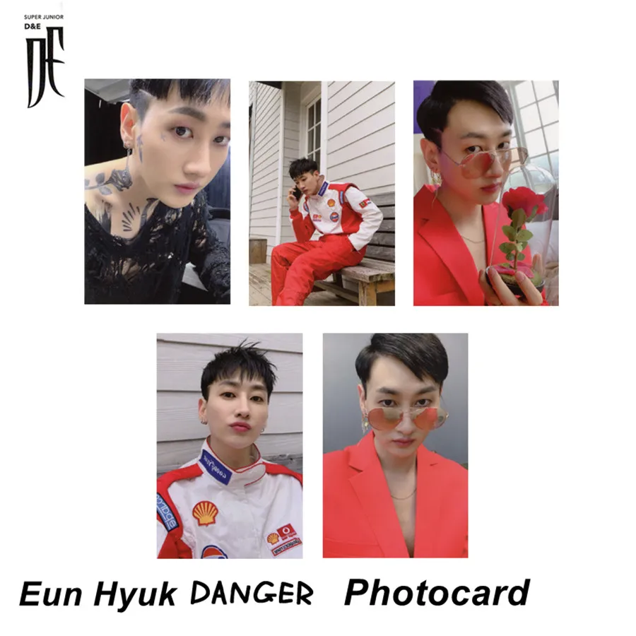 Kpop Super Junior D& E альбом автограф Фотокарта Дон Хэ коллективные карты Eun Hyuk Danger бумажные фото карты фотография