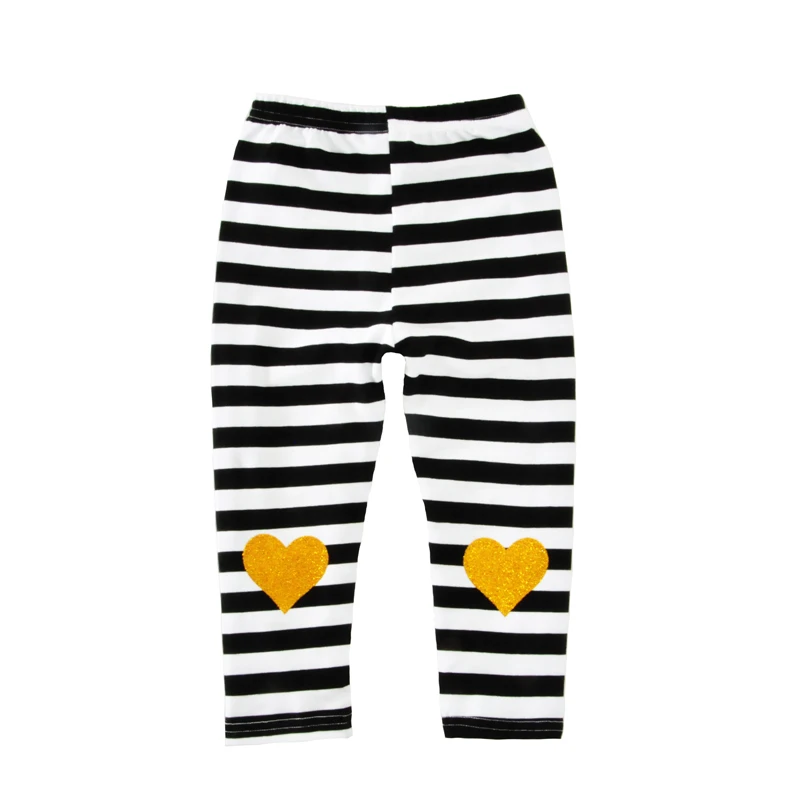 Комплекты одежды для девочек летняя Милая футболка со стрелками штаны в полоску