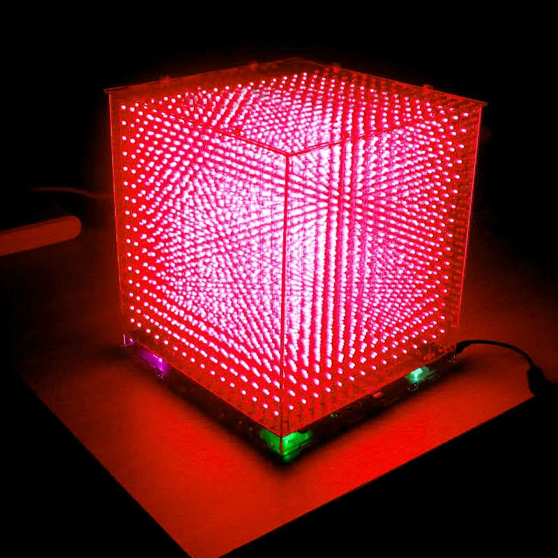 DIY mini 3D светильник cubeed сохранить анимацию на SD карту/16x16x16 LED/наборы светодиодный