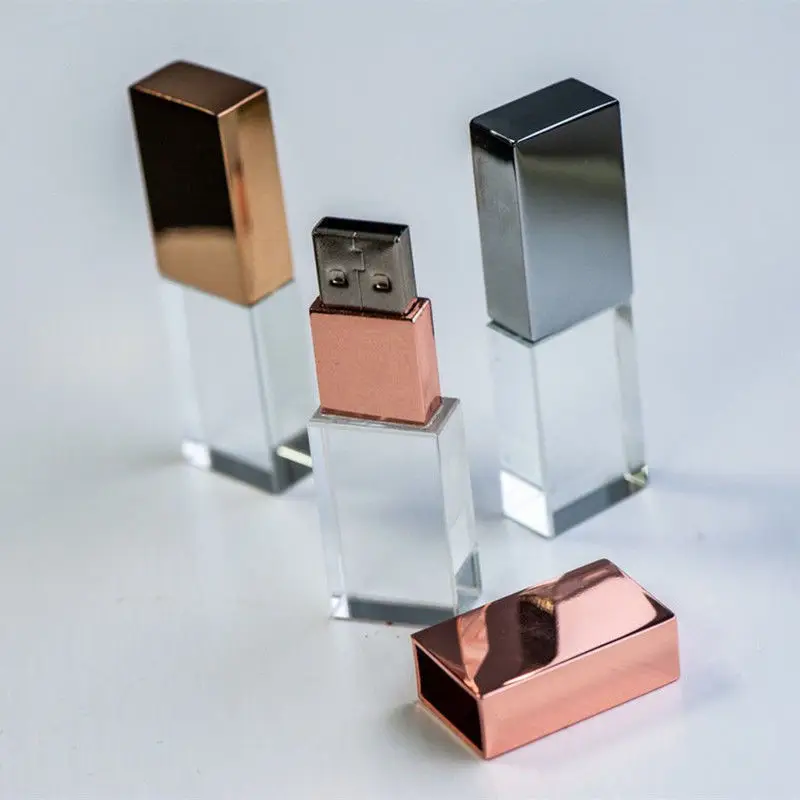 Новый Пользовательский логотип Кристалл Usb 2 0 флэш-накопитель с подарочной