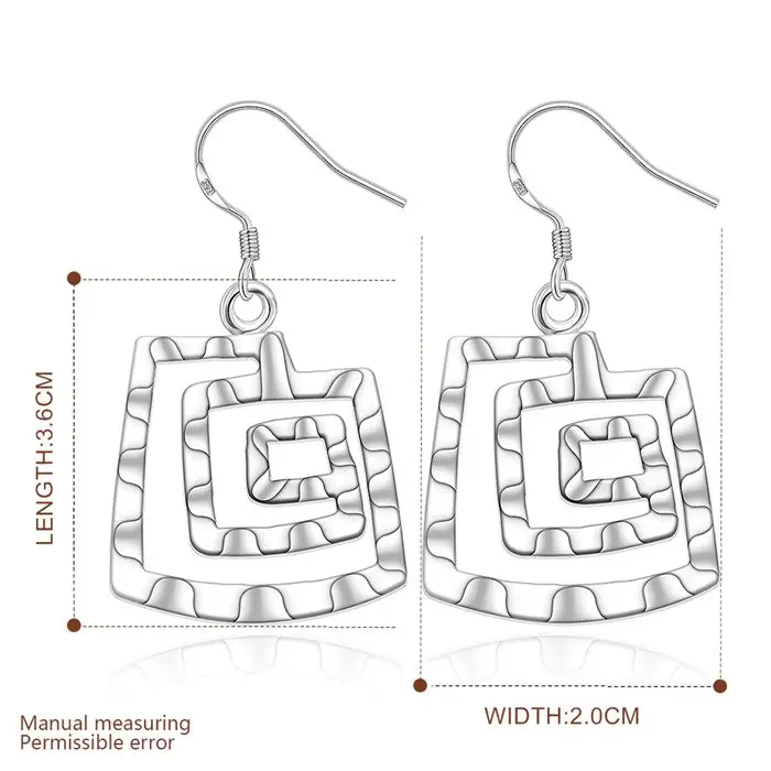 Оптовая продажа высококачественные ювелирные изделия посеребренные серьги с