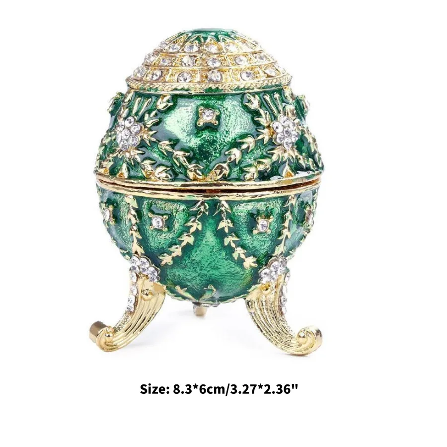 CAMEL Креативный русский faberge яйцо роскошные украшения на пасхальную тематику яйцо окрашенная коробка на подставке набор с эмалью и кристаллами фигурка безделушка подарок - Цвет: CAMEL