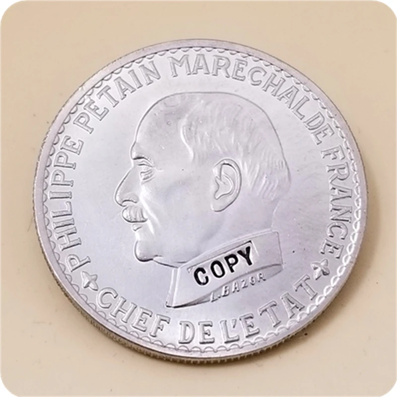 1941 Франция 10 франков-Petain КОПИЯ монета Бесплатная доставка | Дом и сад