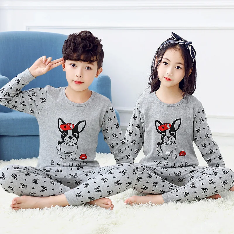 Пижамы для детей Детские пижамные комплекты девочек и мальчиков одежда сна с