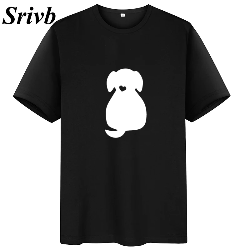 Женская футболка с круглым вырезом Srivb Dog Love Kawaii хлопковая Повседневная коротким