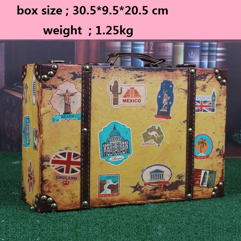 Коробка для хранения косметики органайзер кожаный чехол чемоданов|suitcase box|storage