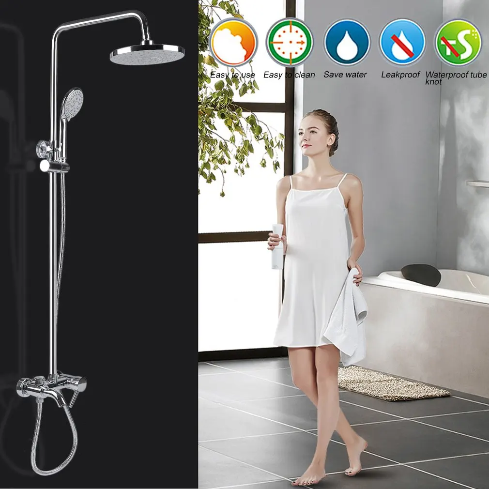 Дождевой смеситель для душа в ванную набор настенный двойной головкой Ванна Душ