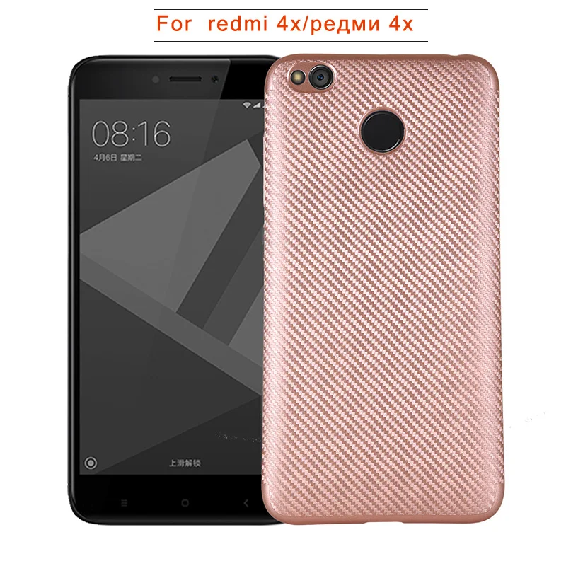 углеродные волокна узор силиконовый чехол на xiomi xiaomi redmi 4x чехлы мягкий