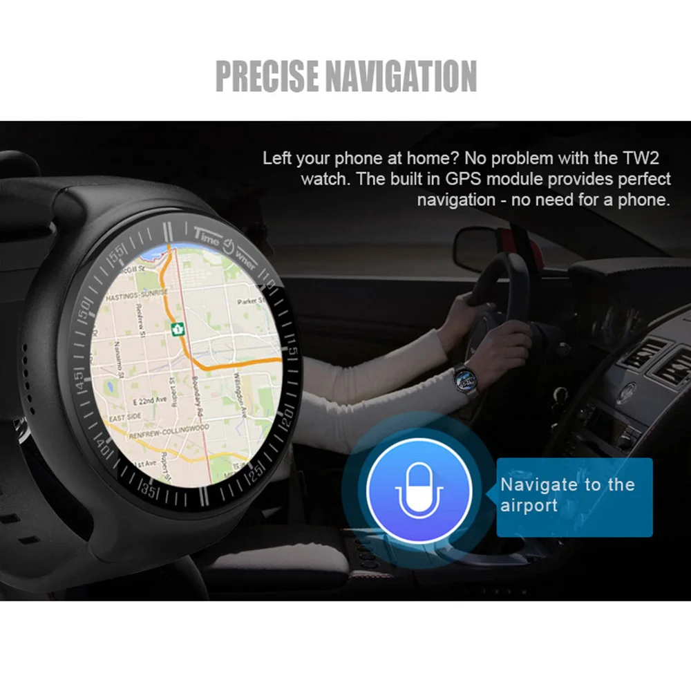 Время владельца TW2 Android 5 1 Смарт часы ГБ/16 ГБ телефон 39 дюймов HD Экран 3G Wi Fi