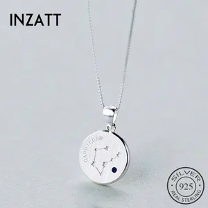 Чокер INZATT из настоящего серебра 925 пробы с цирконием Женский, изящное ожерелье с созвездиями, хороший подарок на день рождения, 2018