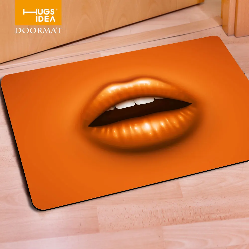 Ковер HUGSIDEA с привлекательным принтом красных губ 3D коврики домашний