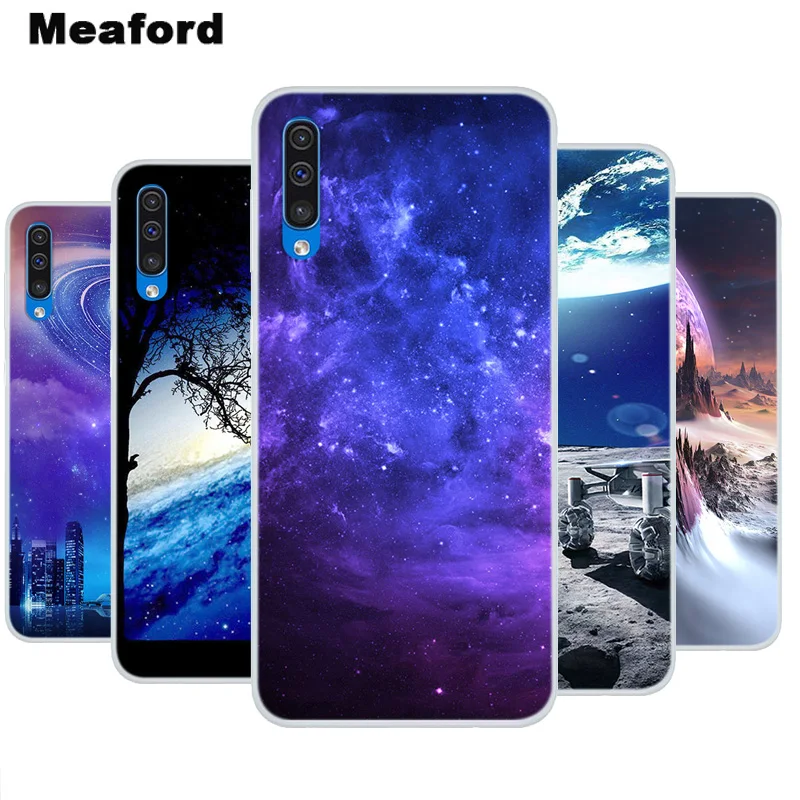 Силиконовый чехол для Samsung Galaxy A30S с принтом космоса мягкий A50S hoesje Прозрачный